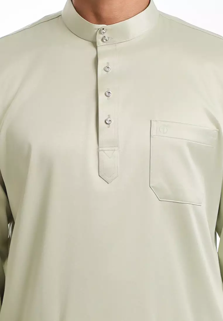 Alain Delon Baju Melayu Cekak Musang Dewasa - 19026005-41AloeGreen