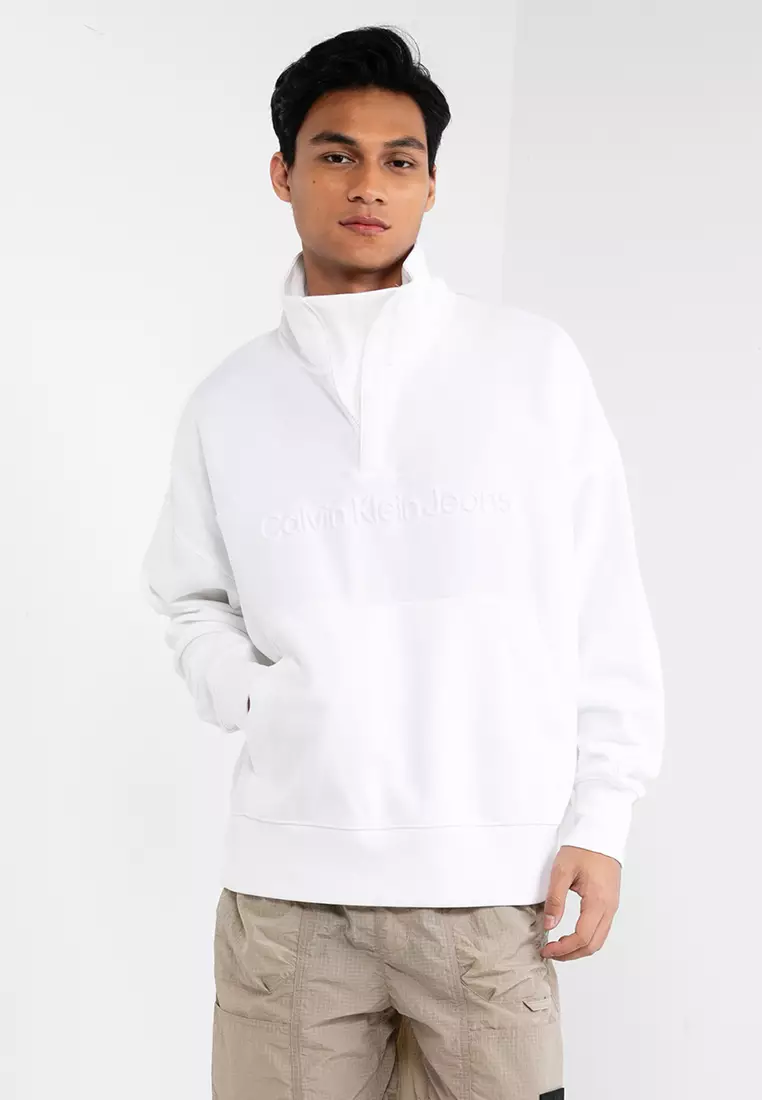 Calvin Klein Oversized Zip Neck Sweatshirt Calvin Klein Jeans