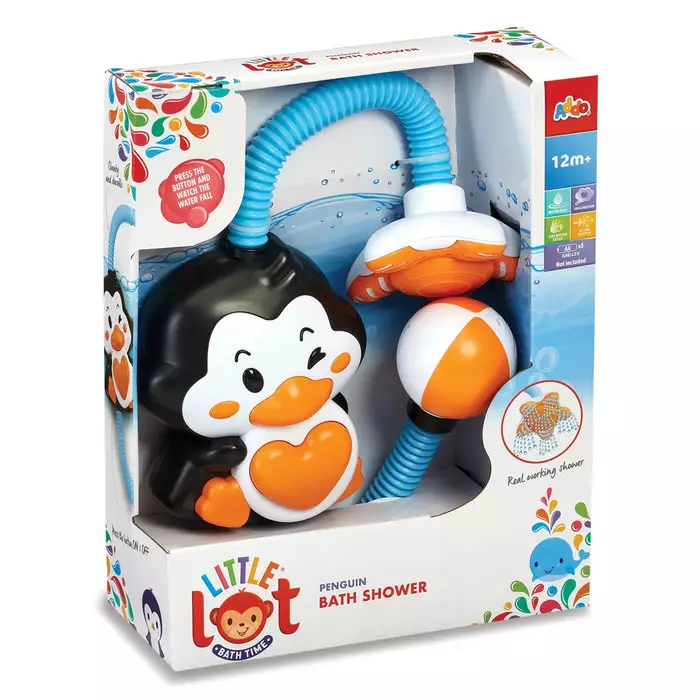 Addo Little Lot Bathtime Penguin Shower Toy - Mainan Mandi Anak Bayi