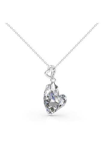 Her Jewellery silver Purely Heart Pendant (White) -  Made with premium grade crystals from Austria HE210AC76ISTSG_1