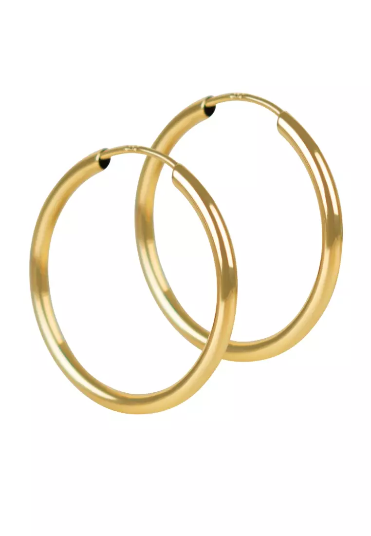 Small Easy Hoop Earrings 18k Gold