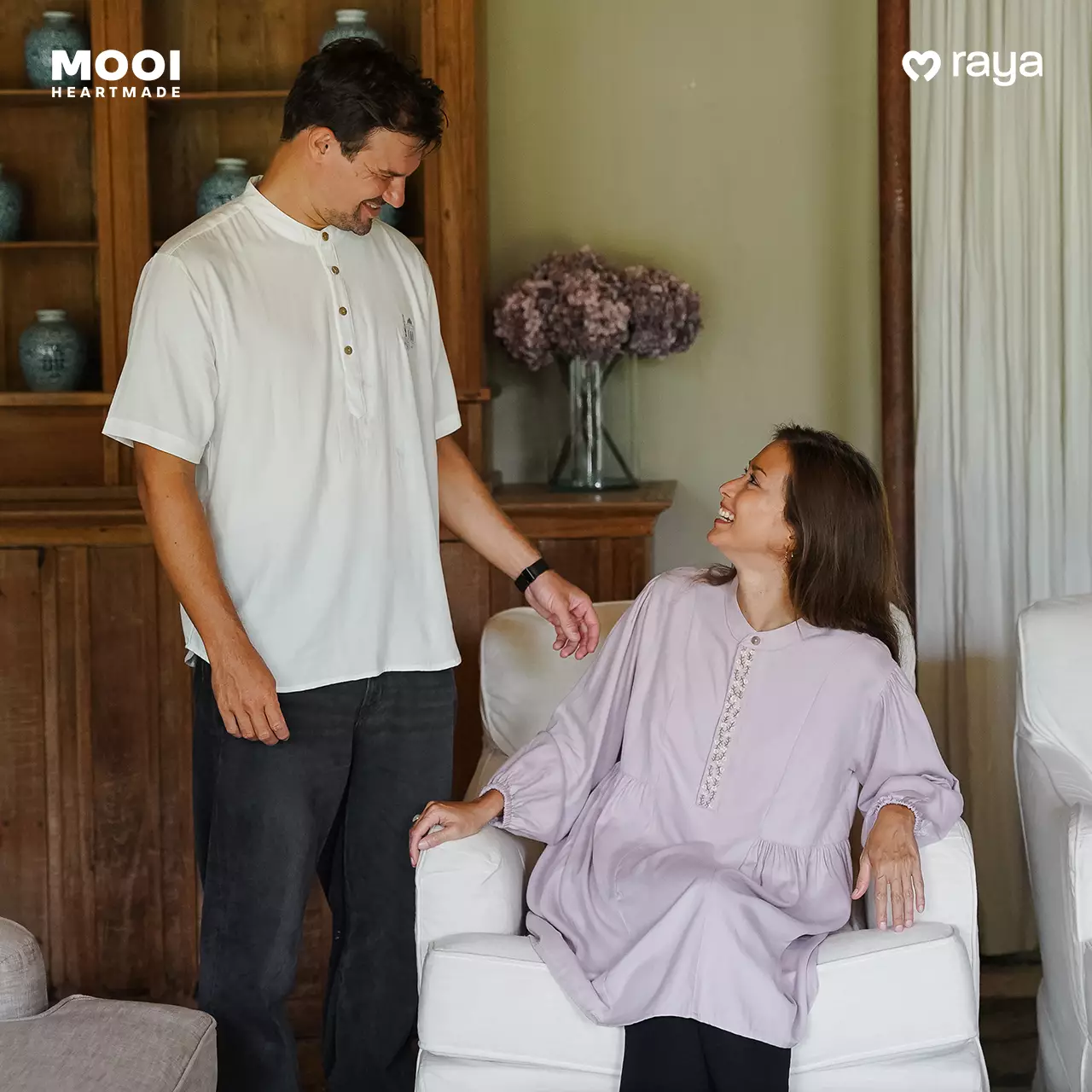 Mooi Tunik Wanita Atasan Wanita Reena Tunik - White