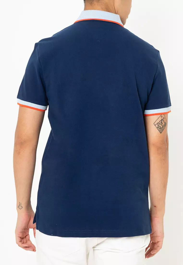 Contrast Collar Cuff Polo Shirt - Tommy Mainline