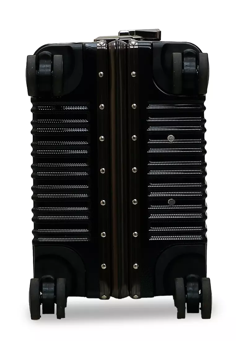 Carlton Koper Alumunium Frame Size 20 Inch Suitcase Unisex TSA Lock Material Polycarbonate ORIGINAL - Black