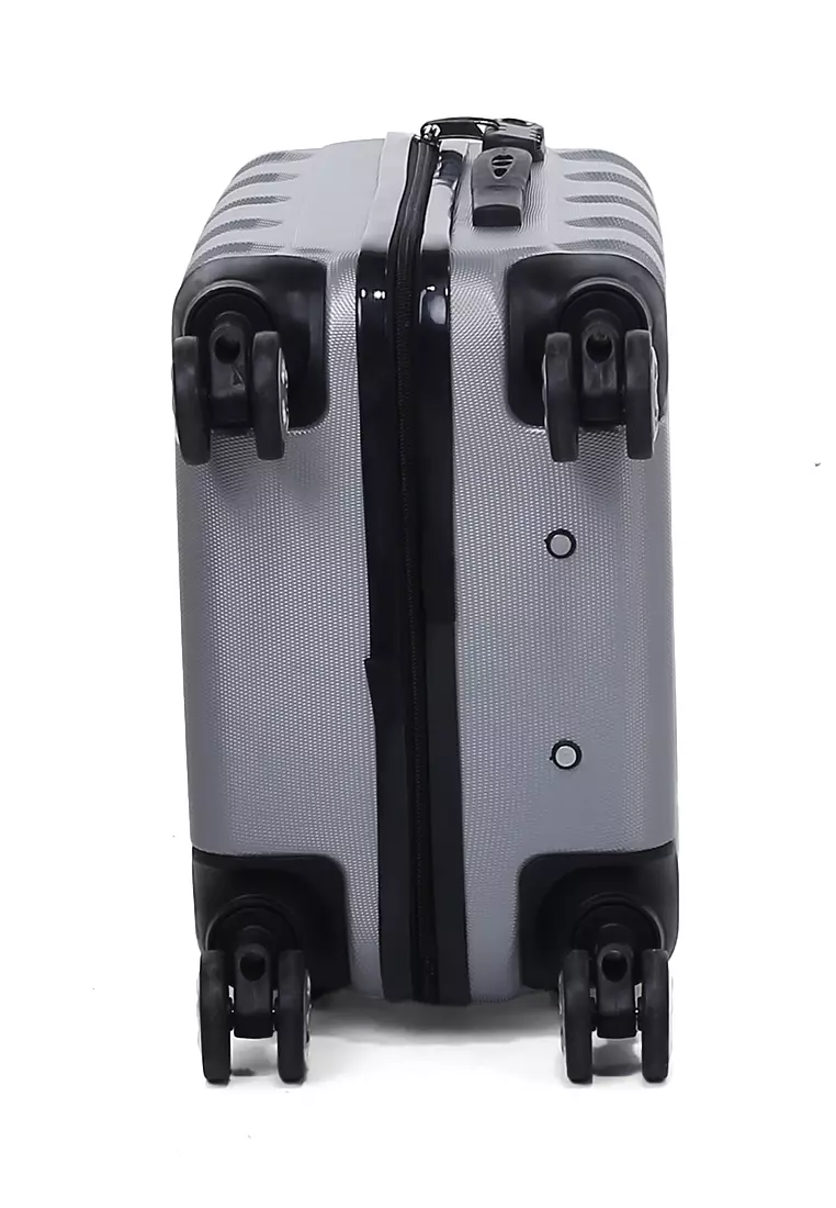 Carlton Koper Hardcase Unisex Size 20 Inch Tas Travel Combination Lock Large Compartment Material ABS+PVC Coated ORIGINAL - Gray