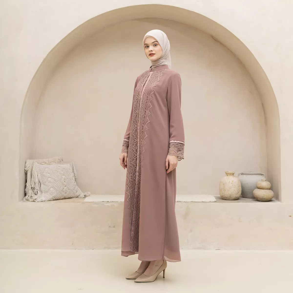 EPC Abaya Zafira - Moucha Mousse- Brocade Collection