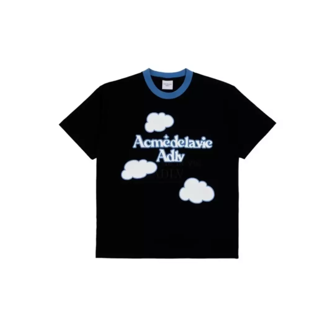 ADLV CLOUD LOGO SHORT SLEEVE T-SHIRT BLACK