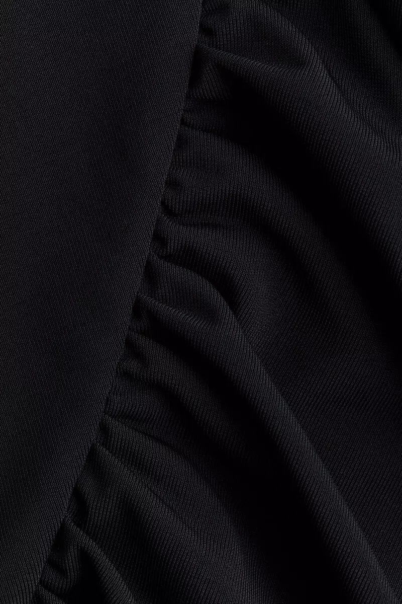 Draped turtleneck dress