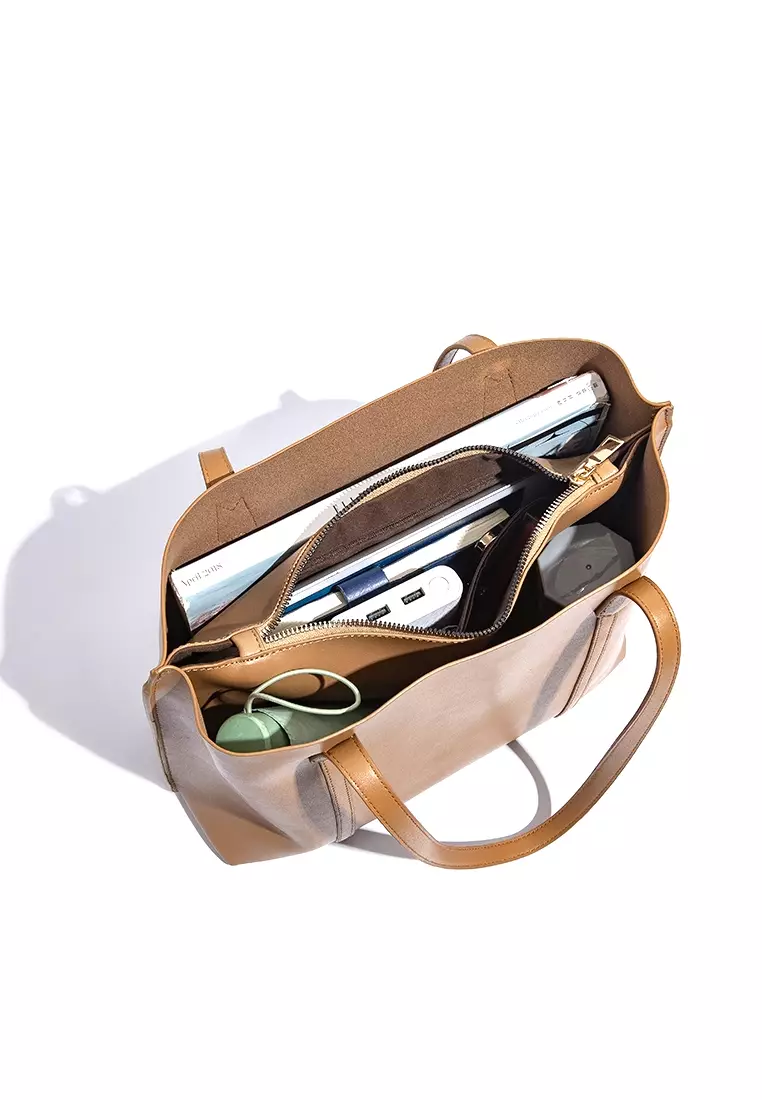 Stylish Faux Leather Tote Bag DP8157