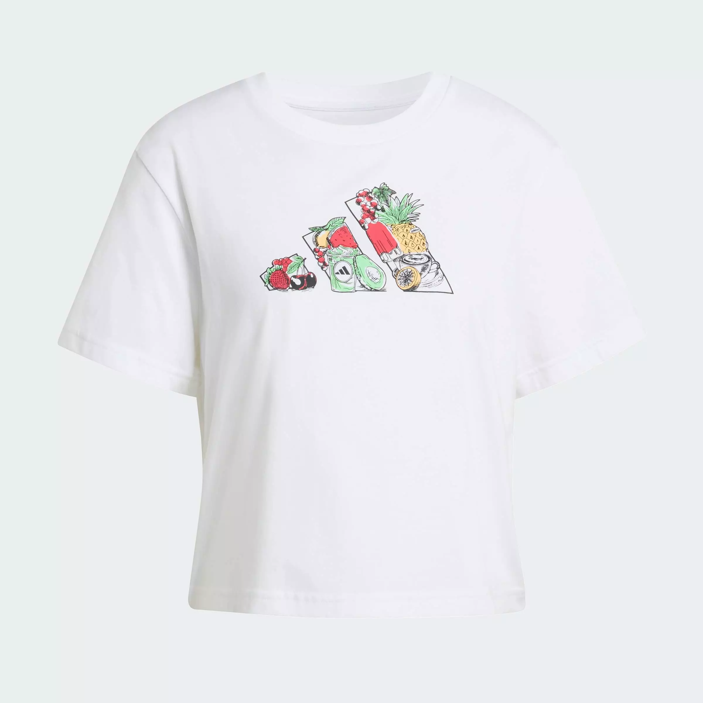 Lifestyle FOOD CROPPED LOOSE GRAPHIC T-SHIRT Women White KA5073