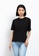 FOREST black Forest Ladies Premium Weight Cotton Linen Knitted Boxy Cut Crew Neck Tee - 822186-01Black 8CE30AA5491F92GS_1