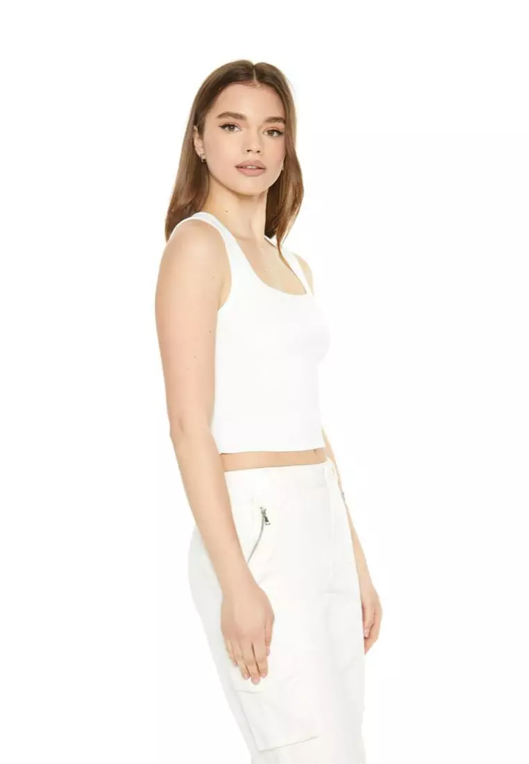Forever 21 white cropped sweater best sale