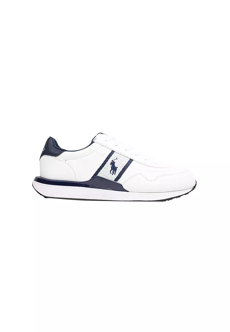 Discount on Polo Ralph Lauren  shoes - SKU: Train 89 Sport Sneaker- White/Navy (606100)