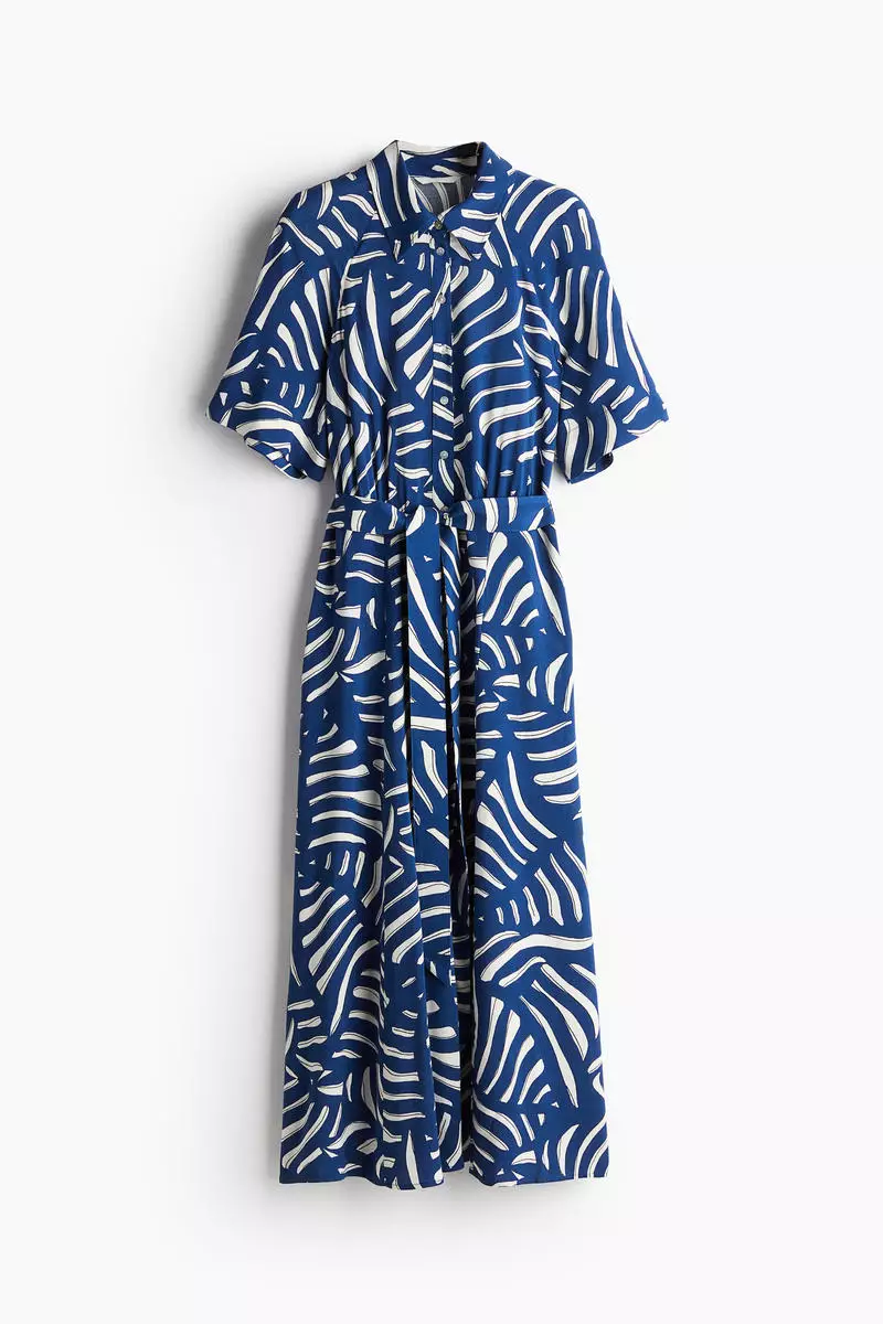 Buy H&M Tie-belt shirt dress 2025 Online | ZALORA