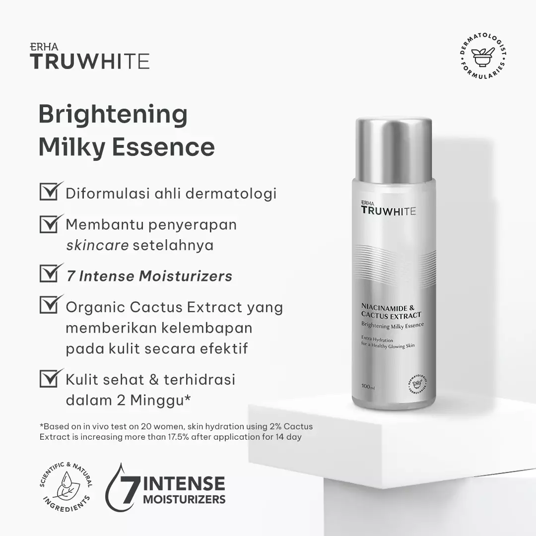 ERHA Truwhite Brightening Milky Essence 100ml - Essence Pencerah Wajah