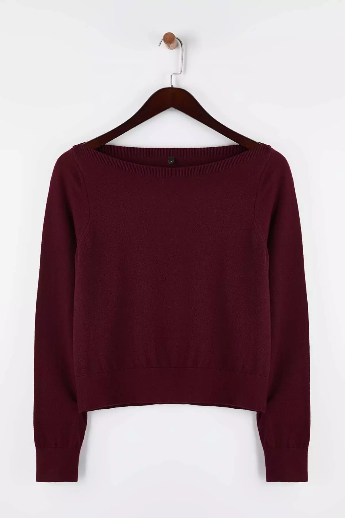 Special Collection Burgundy Premium Yarn/Special Yarn Trend Knitwear Sweater Twoaw26Kz00159