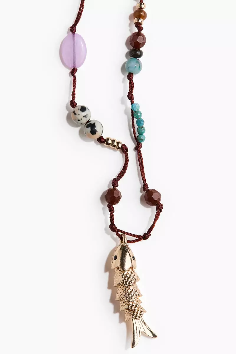 Beaded cord necklace
