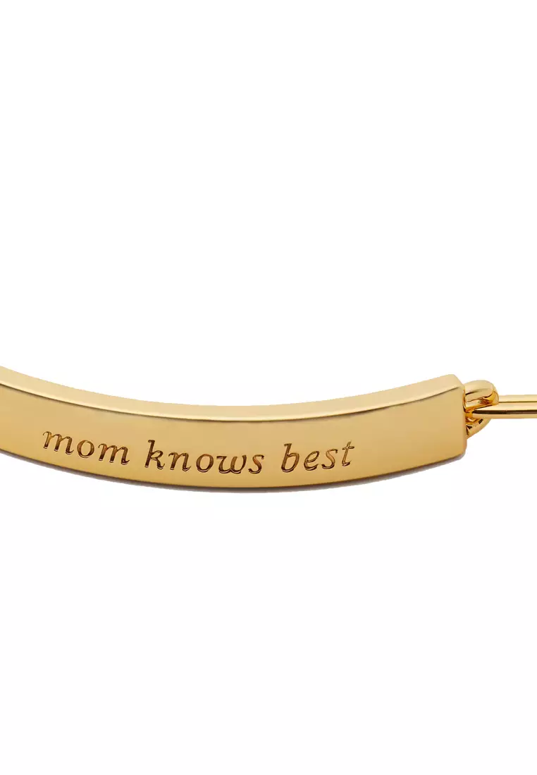 Mom Knows Best Idiom Id Bracelet - Gold KG408