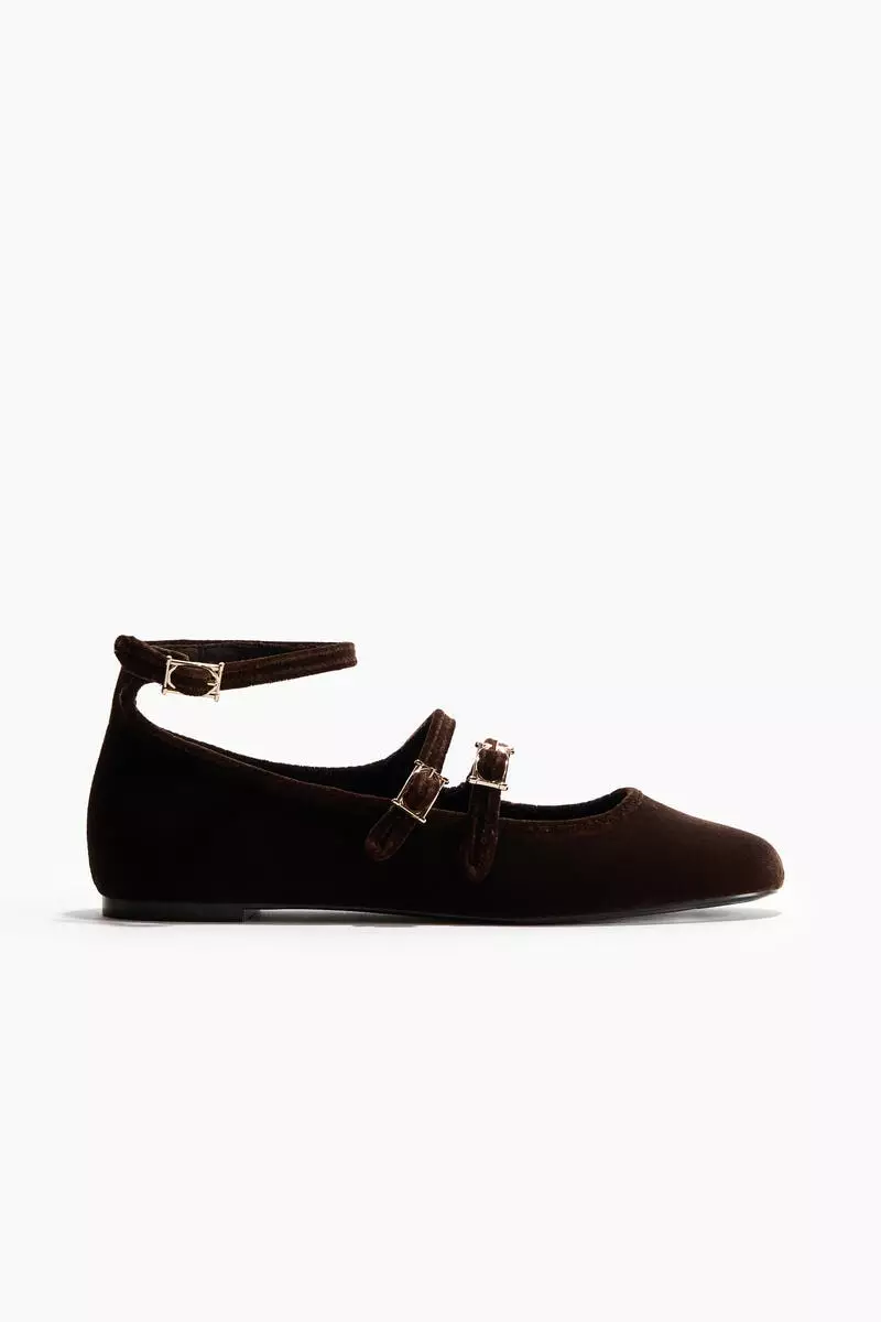 Velvet ballet flats
