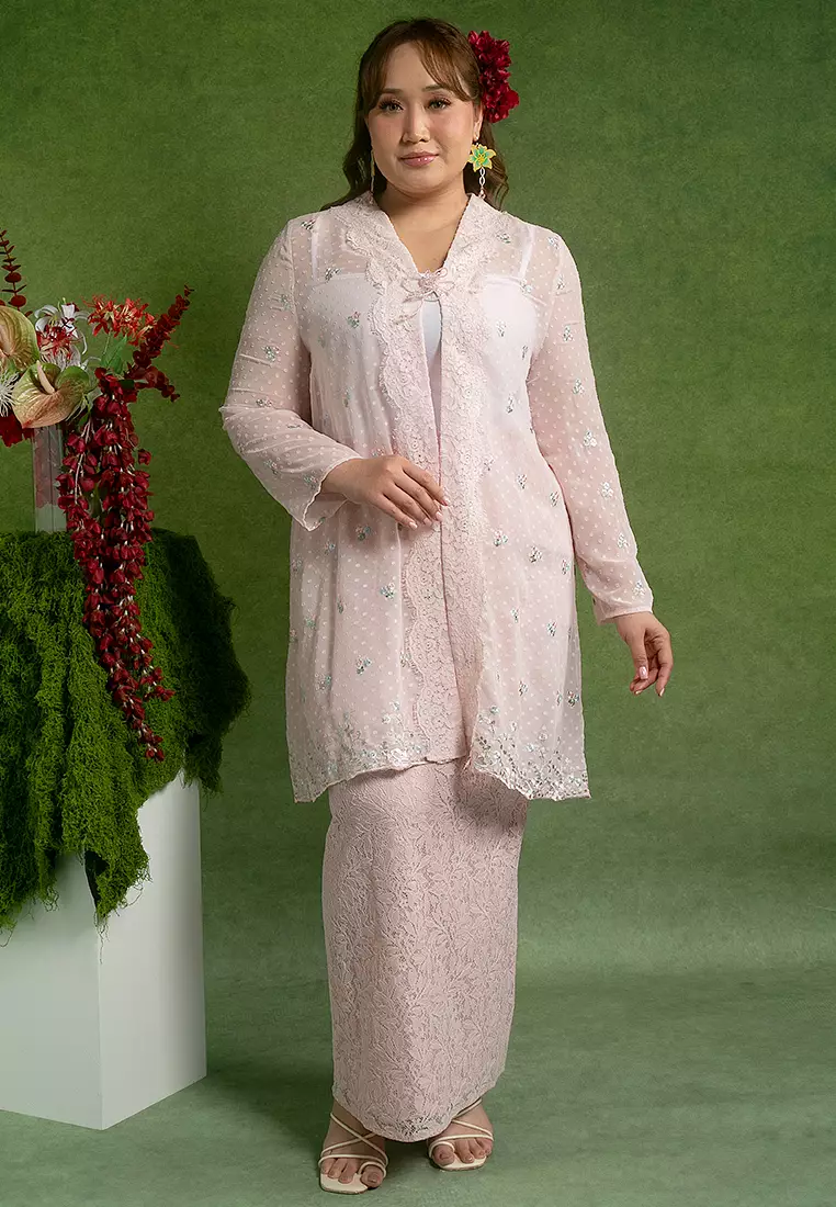 Ita Polka Dot Long Kebaya Top