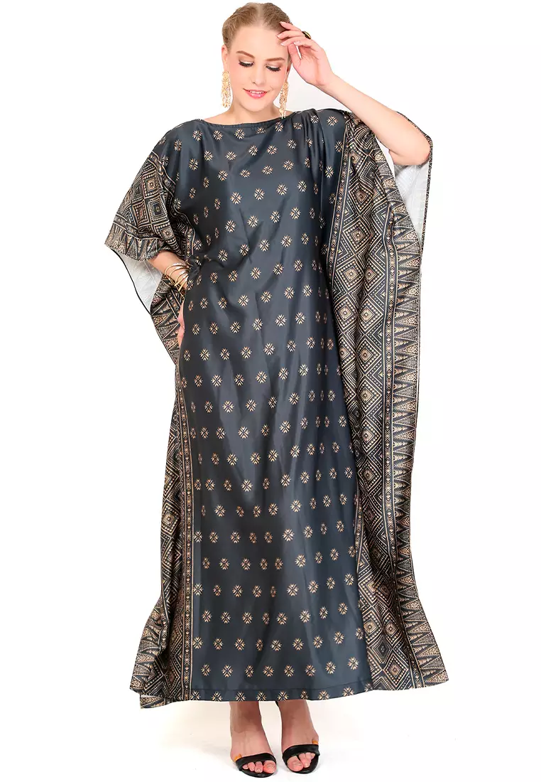 Orchid Short Sleeve Songket Kaftan