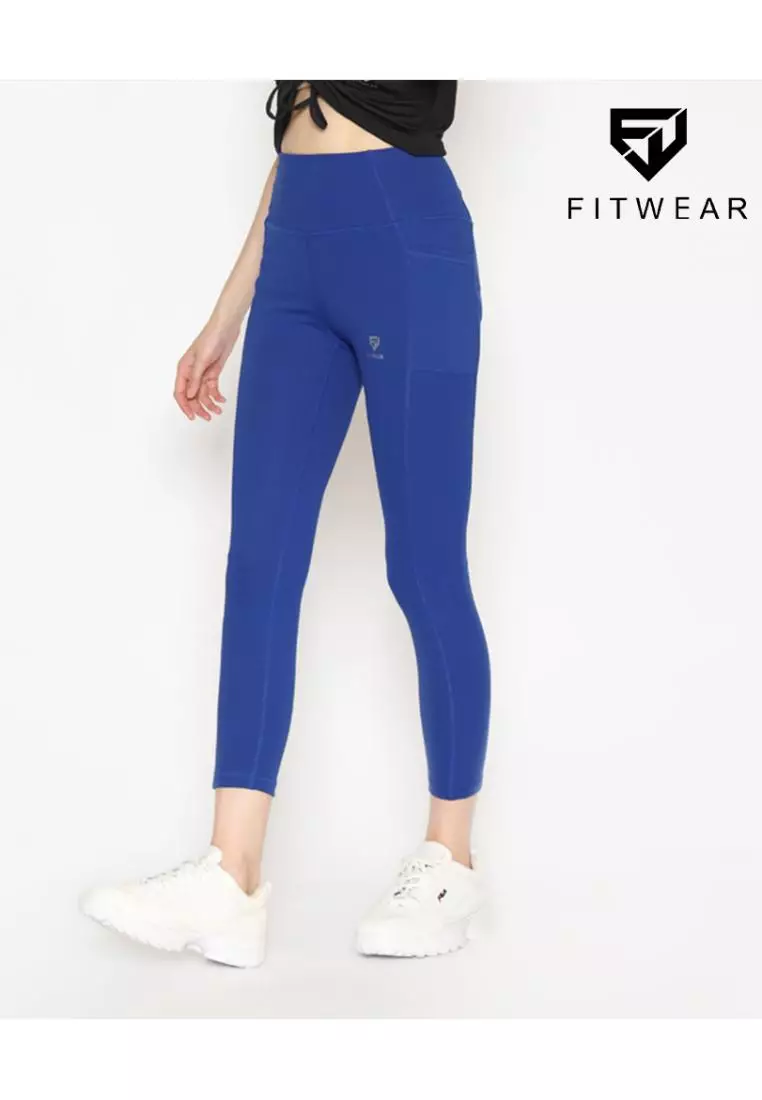 Fitwear - Legging Olahraga Wanita TALULLA 7/8 POCKET - BLUE
