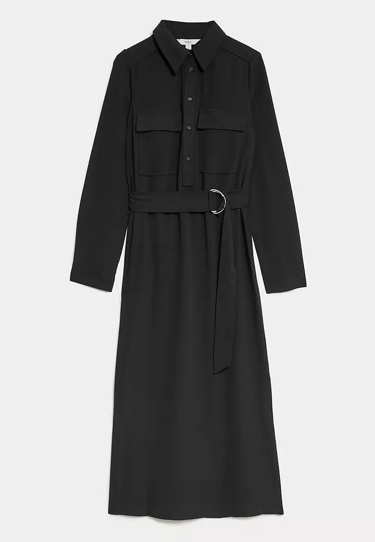 Midi Utility Shirt Dress