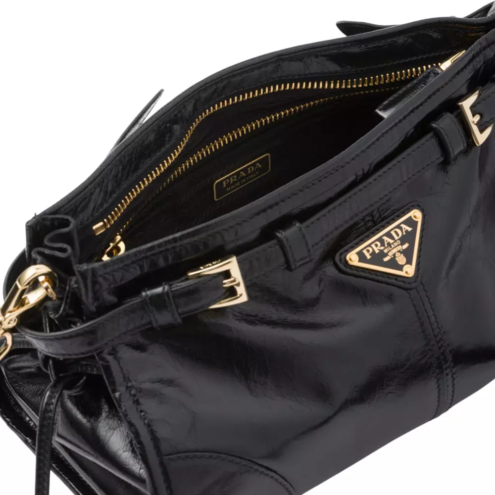 Bonnie Small Leather Shoulder Bag Black