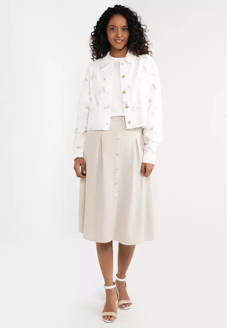 White bell sleeve jacket sale
