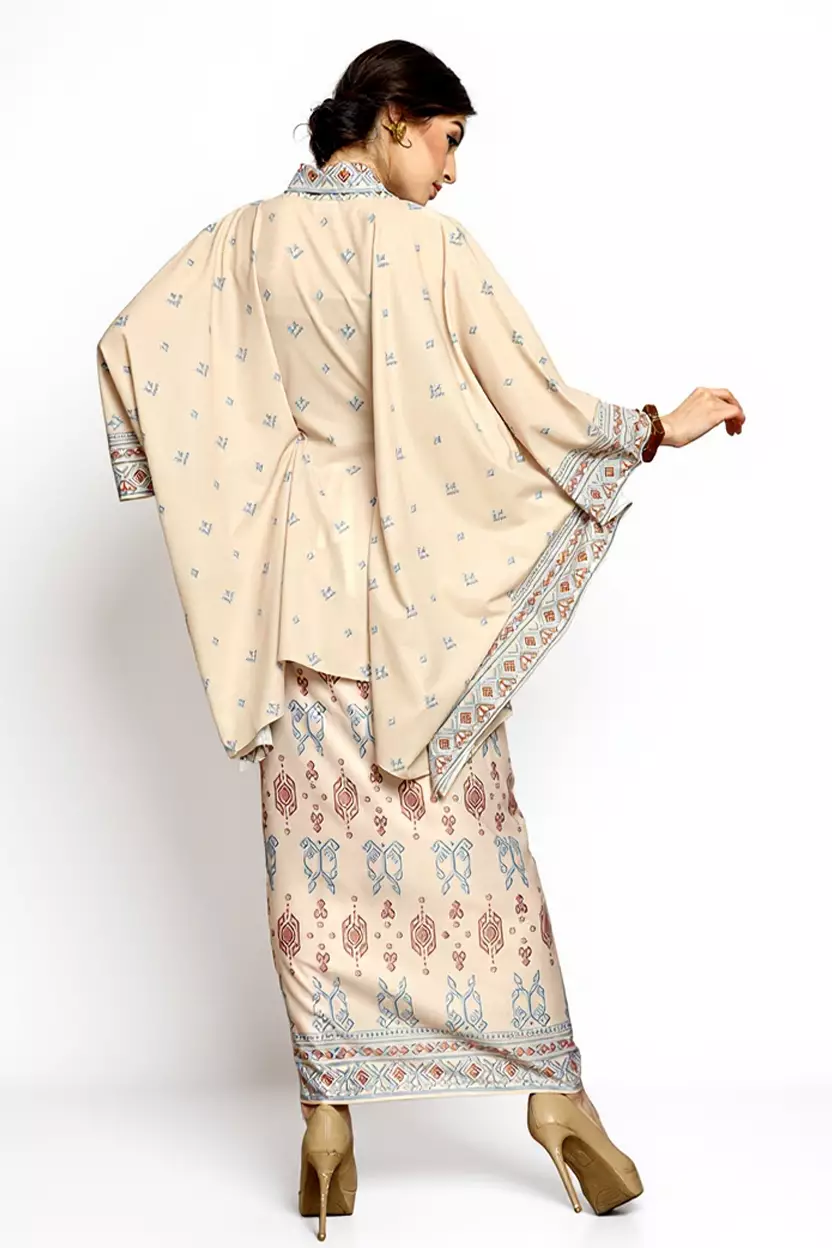 Kanzi Collection Songket Sarong Kebaya Belt Beige