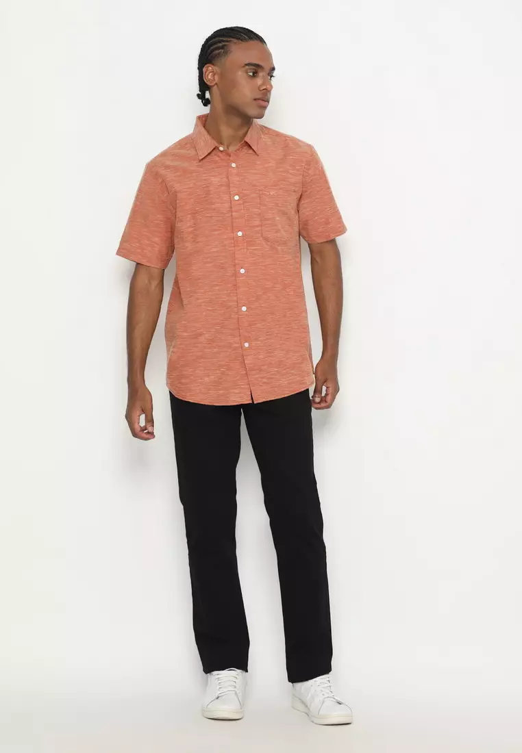 RBJ Kemeja Polos Cotton Slub Bata Regular Fit Pria