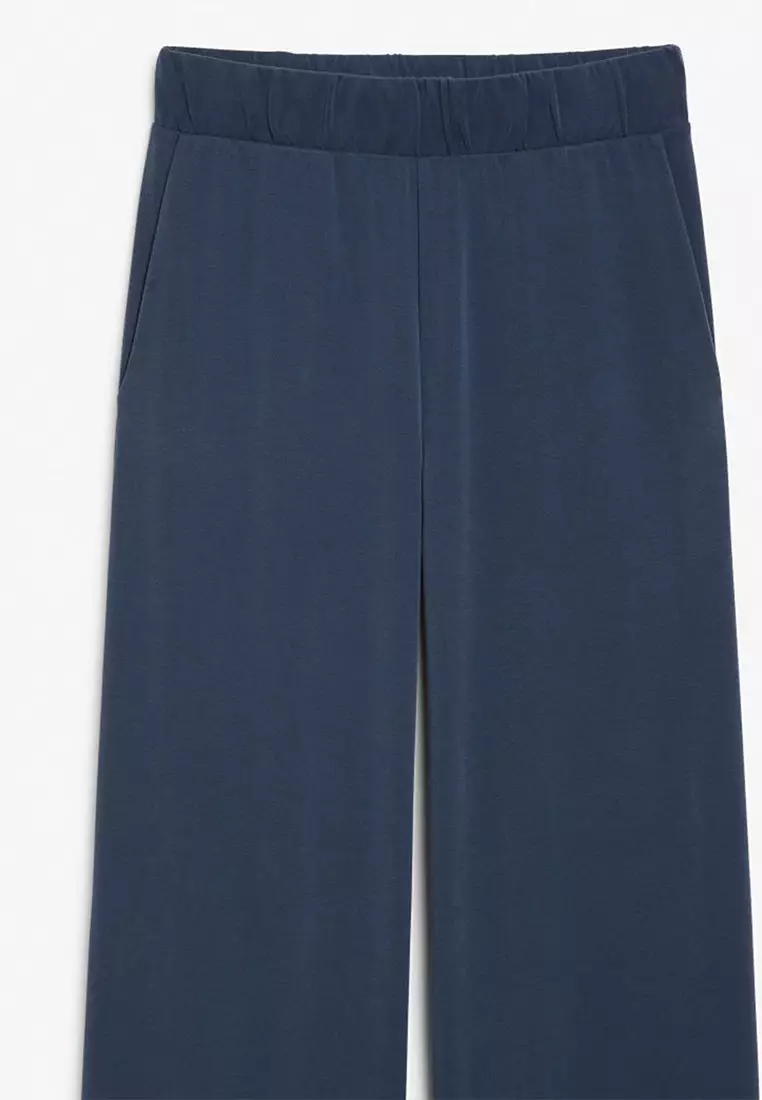 Buy Monki Wide Leg Super-Soft Trousers Online | ZALORA Malaysia