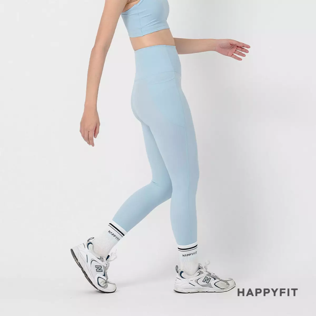 HAPPYFIT Move V2 High Waist Wide Leggings - Baby Blue