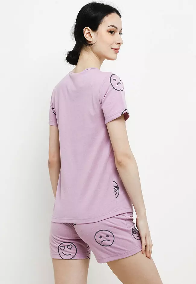 Pyjama Short Sleeve Short Pants Pocket Sleepwear