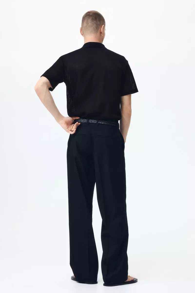 Regular Fit Hole-knit polo shirt