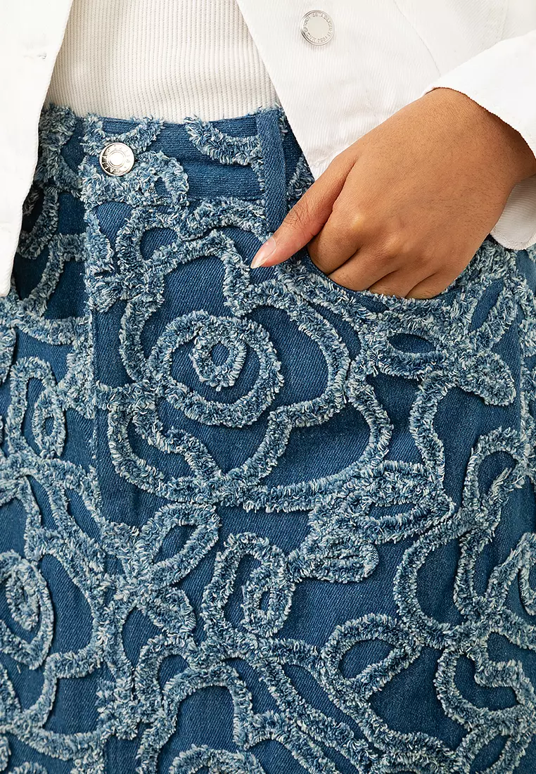 Freya Applique Denim Skirt