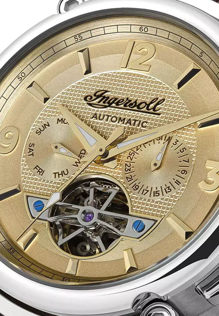 Ingersoll Michigan Brown Leather Analog Automatic Watch For Men INI01108