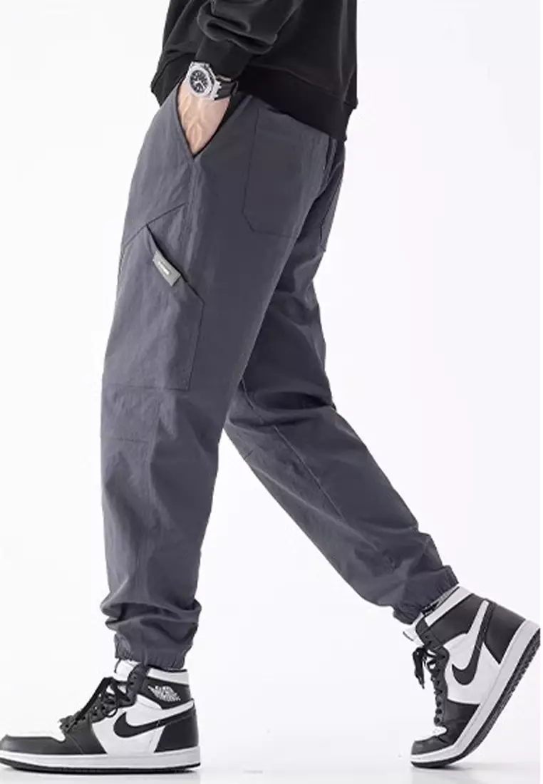 抽繩休閒束腳褲