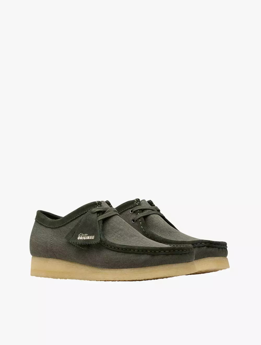 Clarks Wallabee ForestGrn Canvas