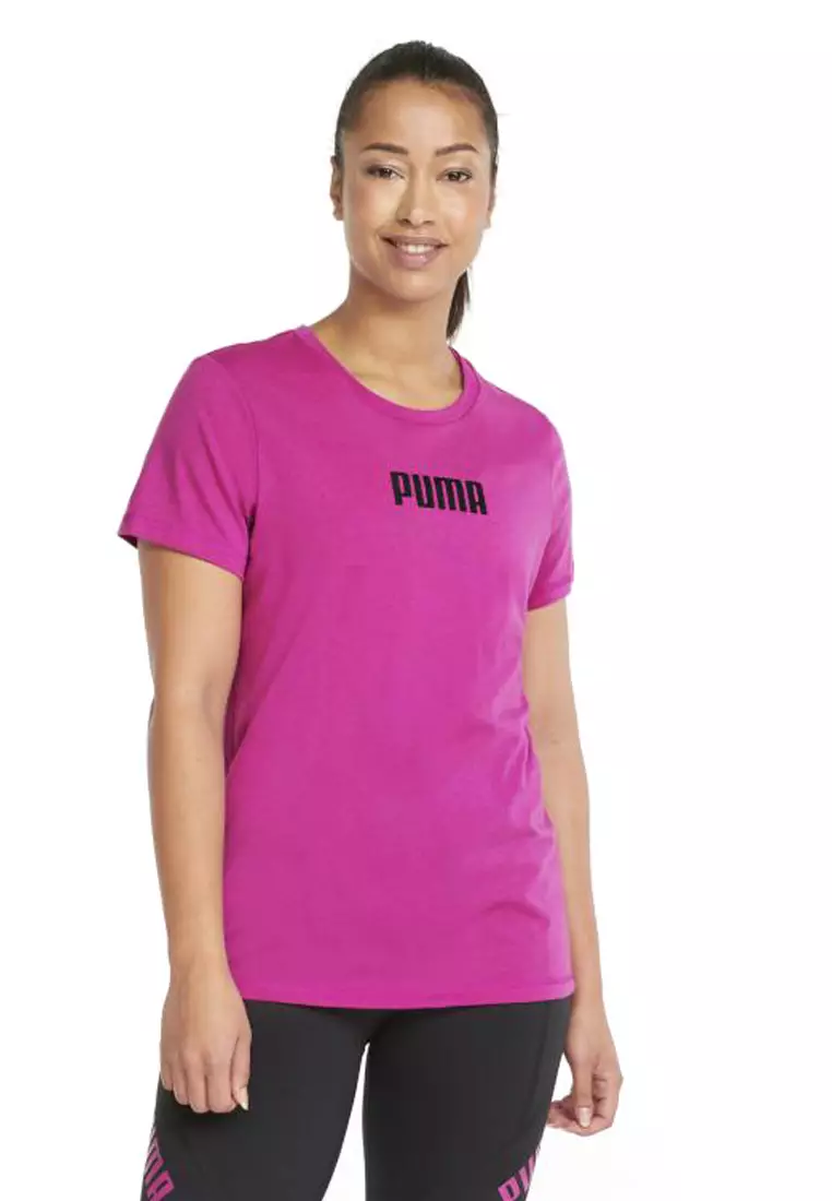 Buy PUMA Train Logo Short Sleeve Tee Deep Orchid Online