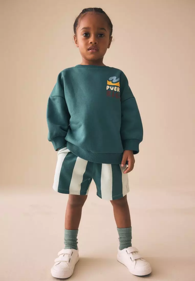 Crew Neck Sweatshirt and Shorts Set (3mths-7yrs)