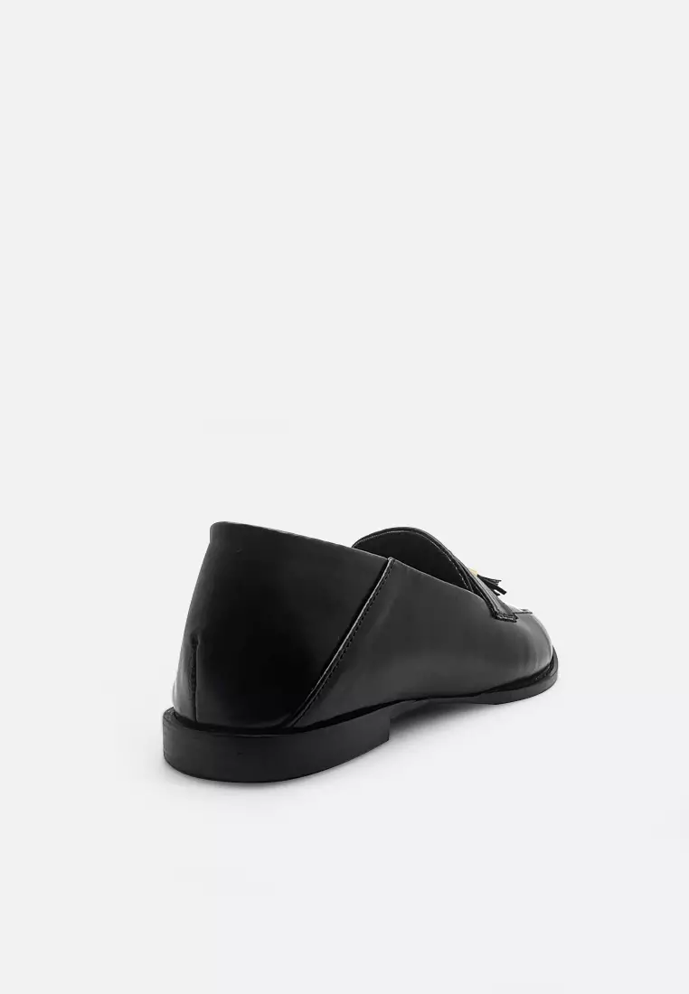 Women Foldable Back Slip On Shoes with Tassel