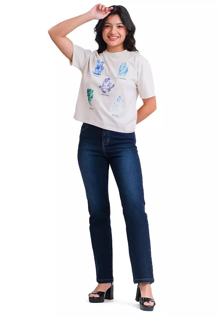 Teens Crystals Regular Fit Graphic Tee
