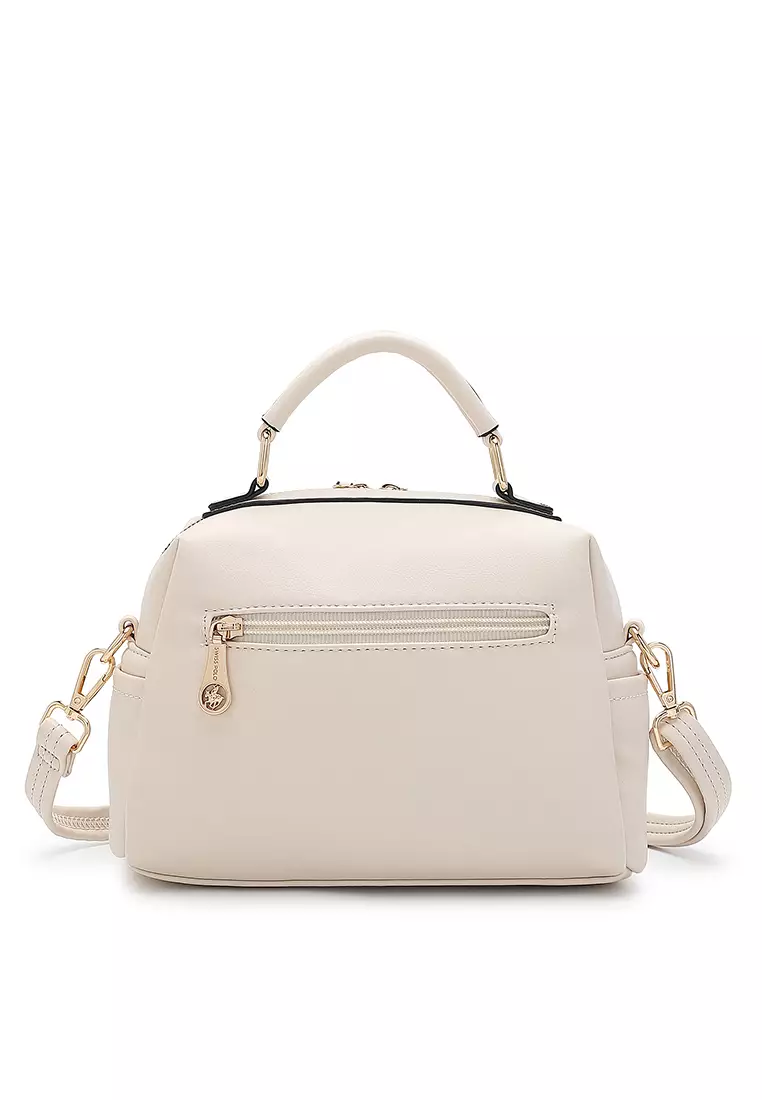 Women's Top Handle Bag / Sling Bag / Crossbody Bag - White