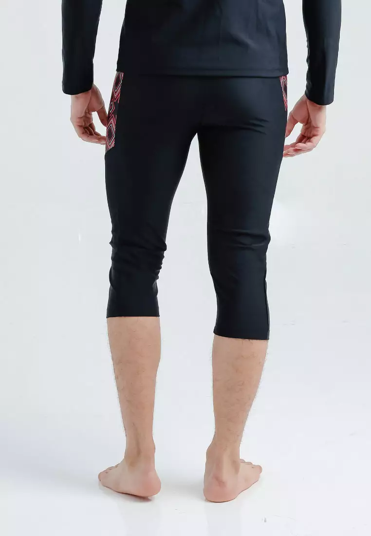 Neowave Ethan 7/8 Legging Jammer, Celana Renang Pria - Black Lava