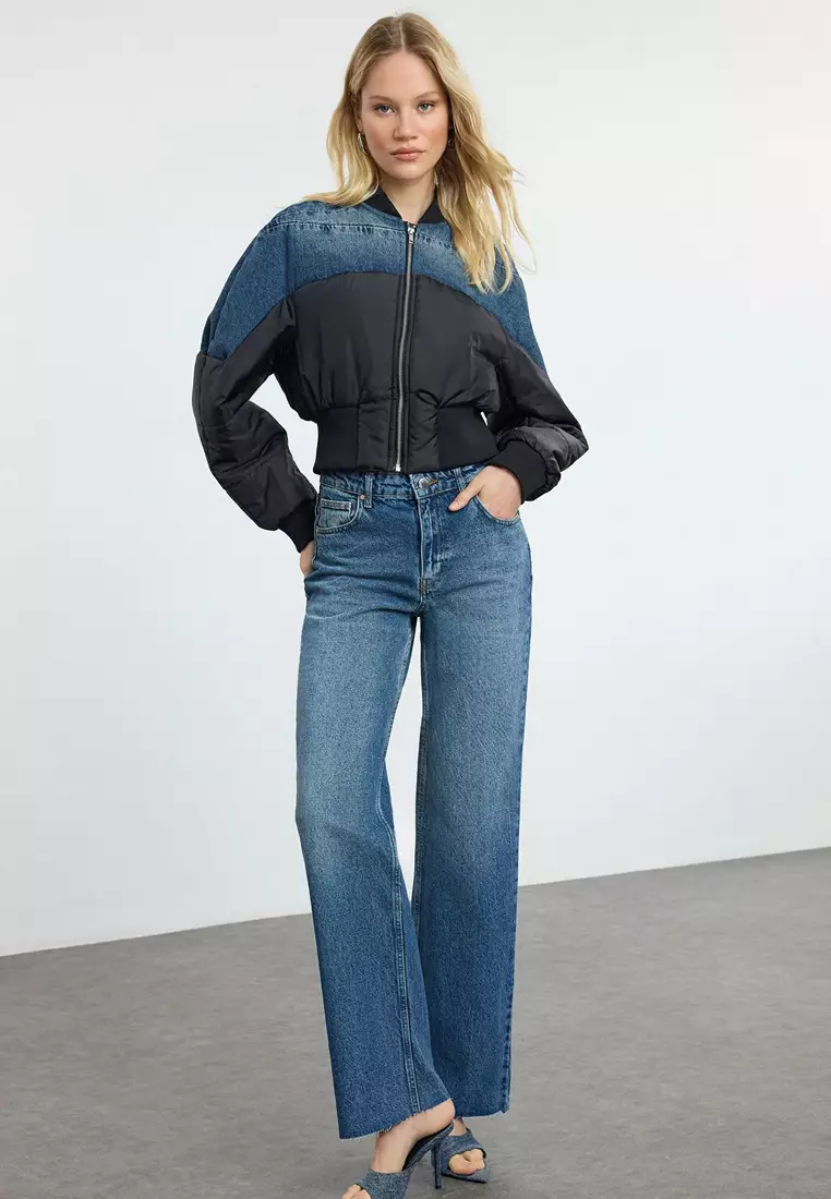 Cotton High Waist Jeans