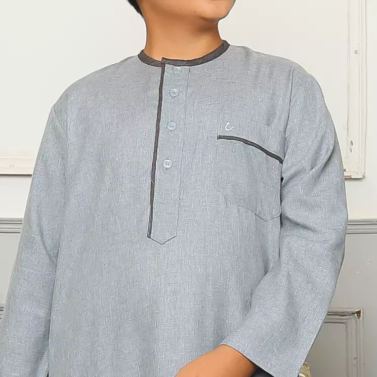 Gamis Jubah Anak Laki Laki GPA Yazid Grey