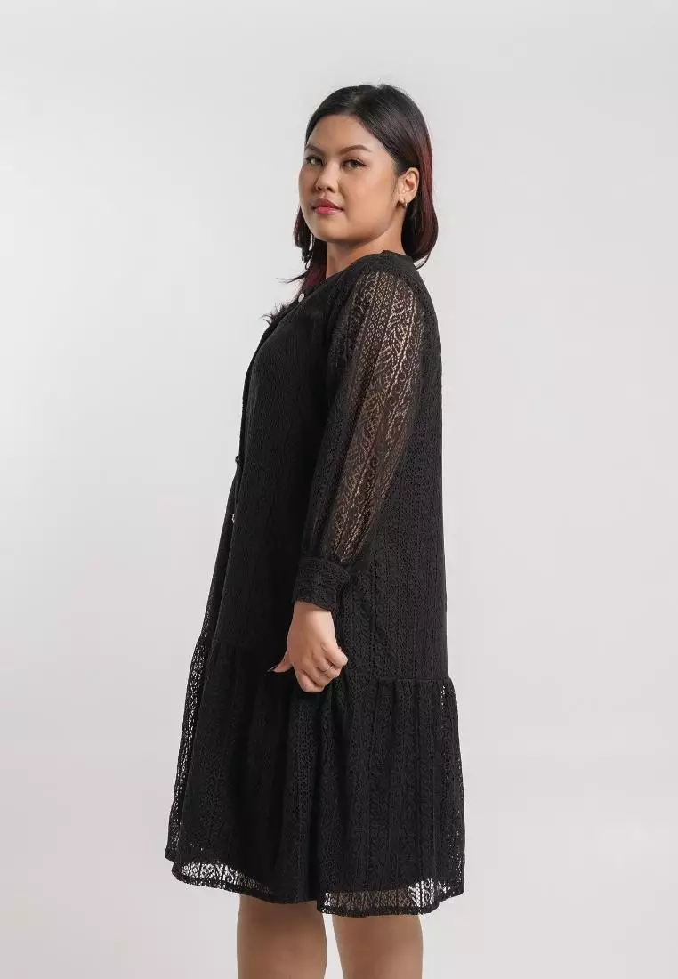 Plus Size Party Dress Porta Black