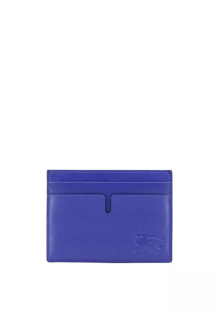 Burberry BURBERRY - Leather card holder - Blue 2024 | Buy Burberry ...
