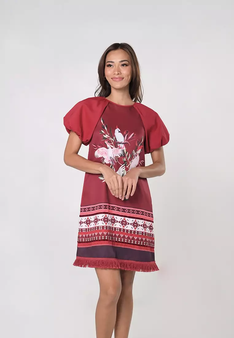 Plains and prints floral dress online